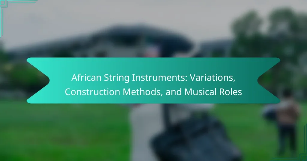 African String Instruments: Variations, Construction Methods, and Musical Roles
