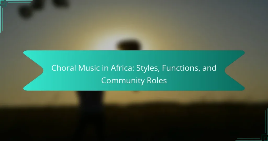 Choral Music in Africa: Styles, Functions, and Community Roles