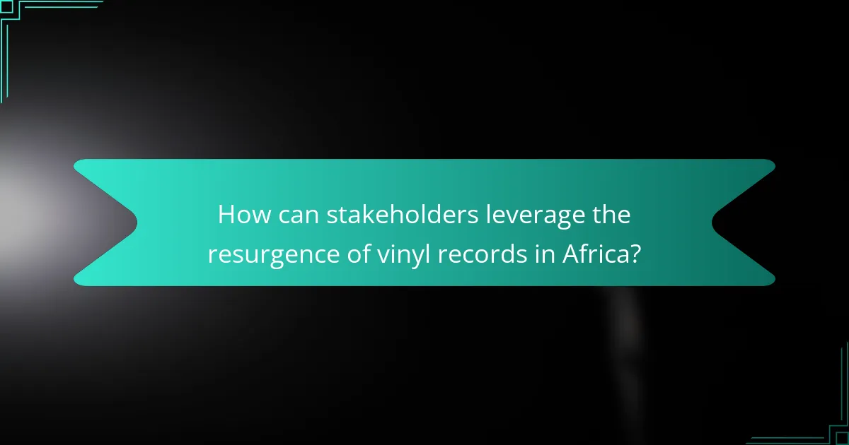 How can stakeholders leverage the resurgence of vinyl records in Africa?