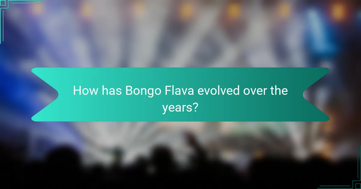 How has Bongo Flava evolved over the years?