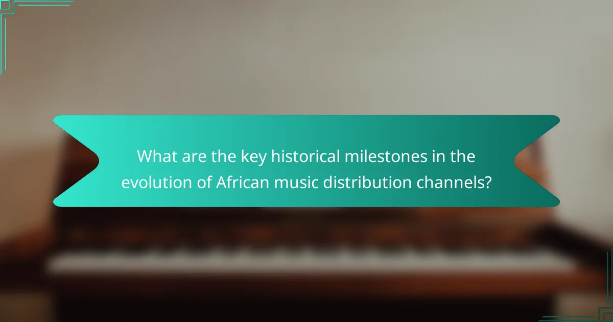 What are the key historical milestones in the evolution of African music distribution channels?