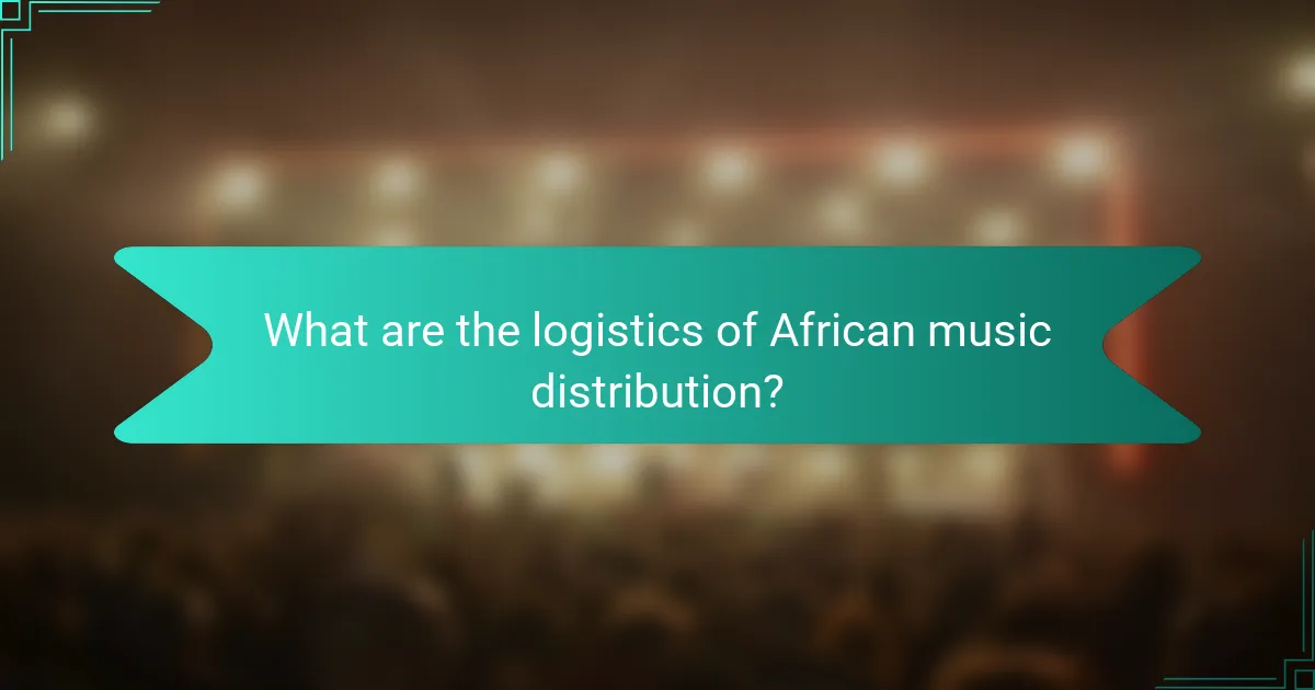 What are the logistics of African music distribution?