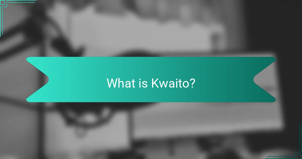 What is Kwaito?