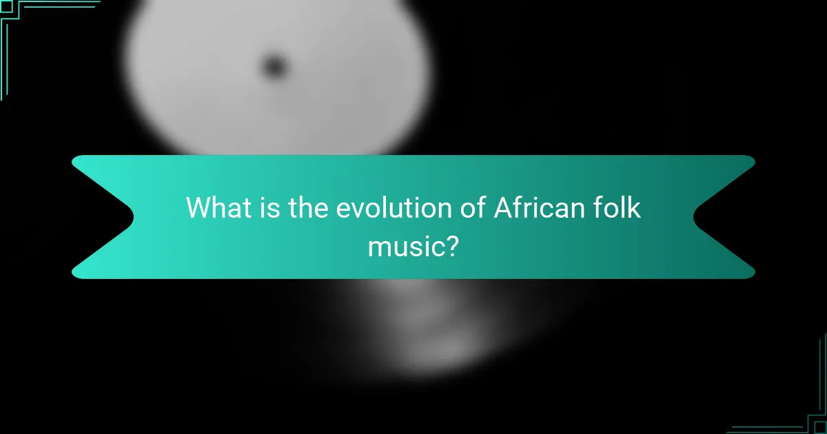 What is the evolution of African folk music?