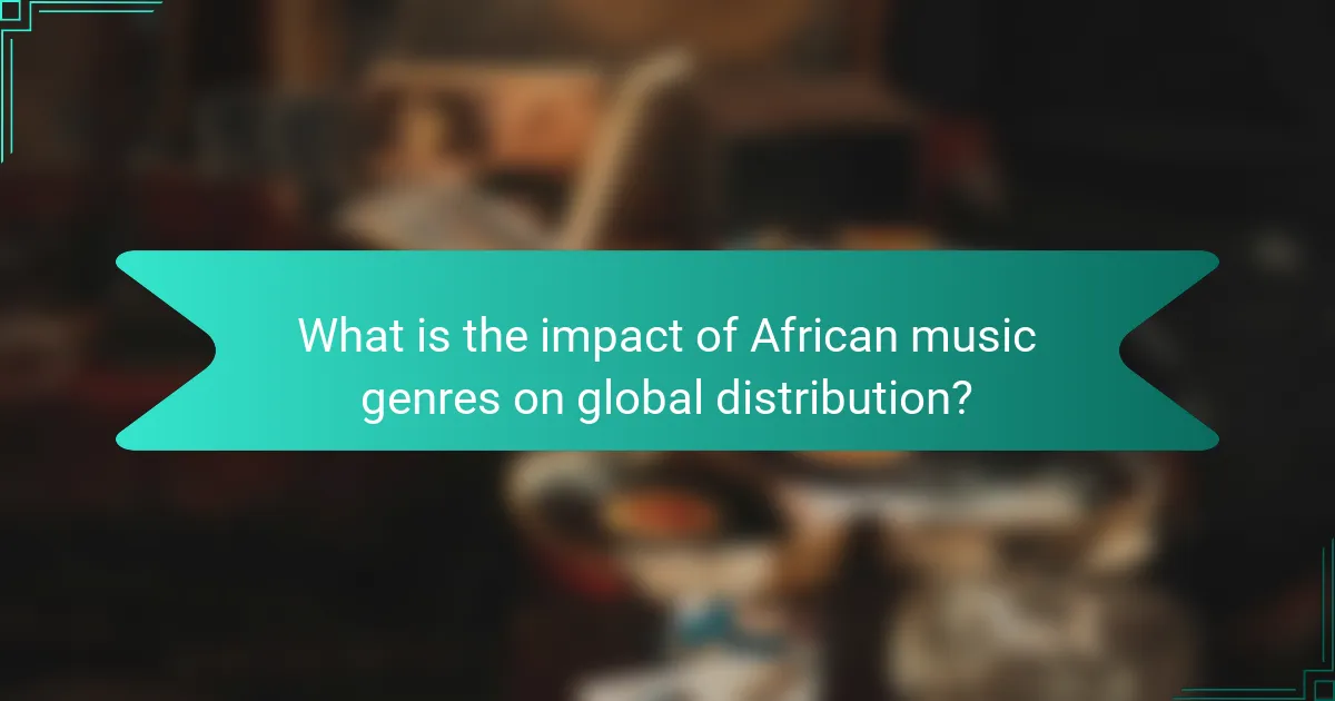 What is the impact of African music genres on global distribution?