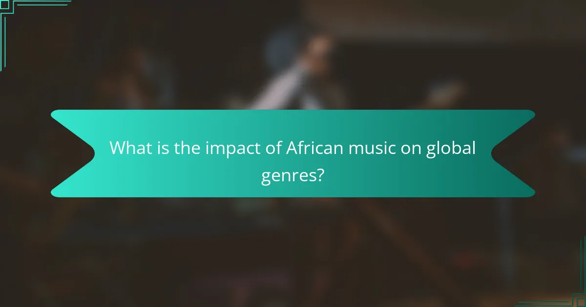 What is the impact of African music on global genres?