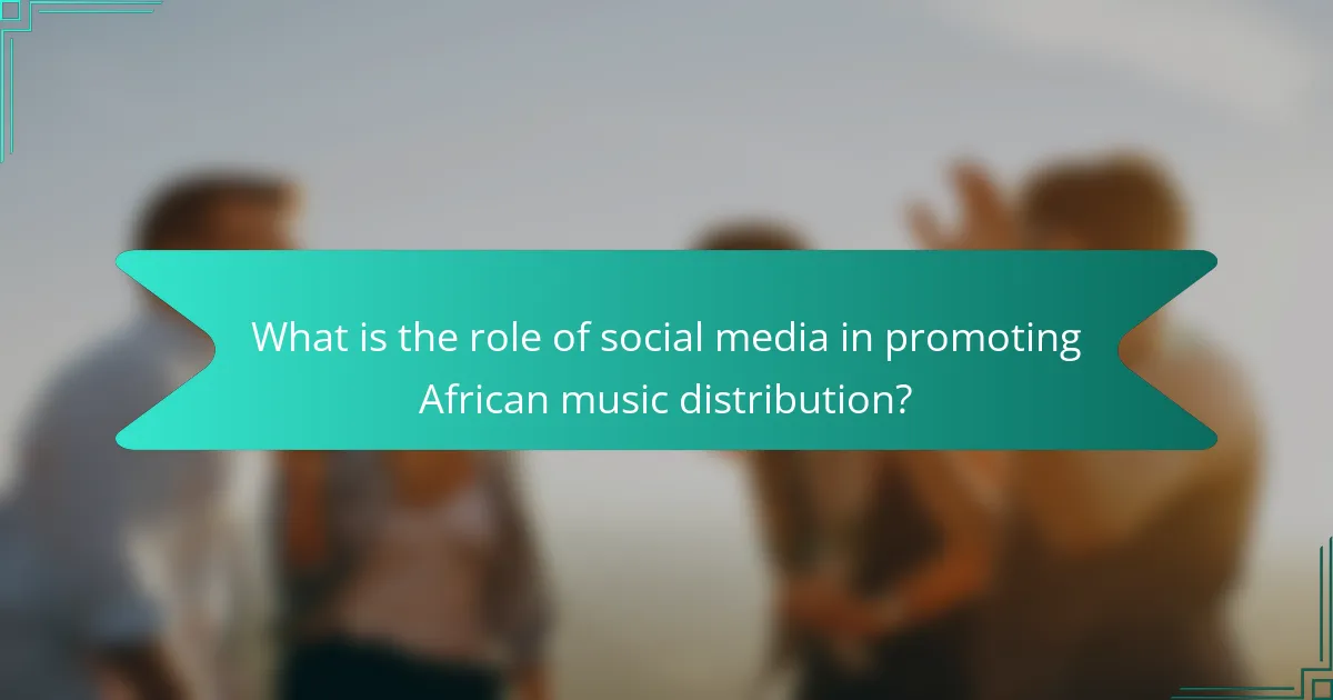 What is the role of social media in promoting African music distribution?