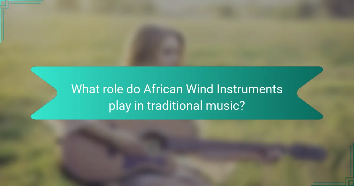 What role do African Wind Instruments play in traditional music?